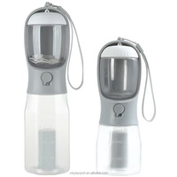Bouteille d'eau portable 3-en-1 élégante et rechargeable avec réglage de la durée pour chiens, chats et petits animaux, 600 ml, en plastique, pour l'hydratation
