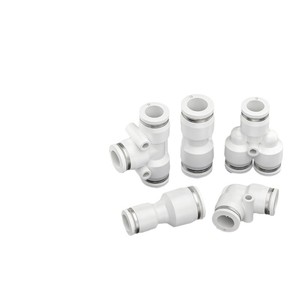 <b>Quick</b> <b>Connector</b> Pneumatic Coupling 4MM 6MM 8MM 10MM 12MM 14MM 16MM PE PV PU PZA PK White PBT Plastic For Air Hose - Product Image 1