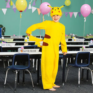 <span class=keywords><strong>Pikachu</strong></span> Kinder kostüm 5-12 Jahre alter Cartoon-Overall und Hut-Set für Halloween-Themen partys Anime-Kostüme - Product Image 2