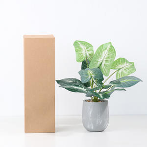 บ้านสุดสร้างสรรค์ของตกแต่งบนพื้นโต๊ะกระถางซีเมนต์รูปเต่าใบไม้สีเขียวจำลองทำจากพลาสติกสำหรับตกแต่งบ้าน - Product Image 5