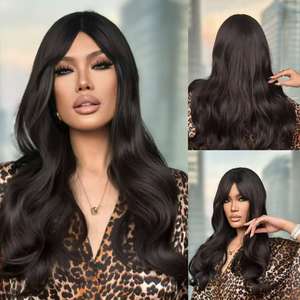 วิกผมยาวตรงสีดำแบบไม่ใช่<span class=keywords><strong>ผม</strong></span>แท้ ยี่ห้อ ZHAOYI สำหรับ<span class=keywords><strong>ผู้หญิง</strong></span> พร้อมฮู้ดในตัว ติดตั้งด้วยตะขอเกี่ยวบริเวณไหปลาร้า <span class=keywords><strong>ทรง</strong></span>ฟิชเชอร์แฮท - Product Image 2