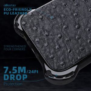 Funda Protectora para Teléfono con 4 Esquinas Ultra Resistentes a Impactos, con Cordón para Colgar, de Cuero PU, Personalizada para iPhone 16 15 14 13 Pro Max - Product Image 4