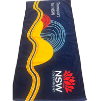Luxury Velour 100%Cotton Custom Full Printed Classical Traditional Summer Beach Towels with LOGO