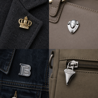HONMEO Étiquettes métalliques personnalisées en alliage de zinc, étiquettes métalliques gaufrées pour jeans, étiquettes pour vêtements en denim, fabricant en gros