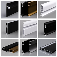 Plinthe LED moderne en aluminium, profilé LED linéaire en aluminium pour éclairage mural de plinthe