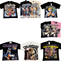 Hot Supplier Wholesale LH Mens Casual Short Sleeve High Quality Angel Print Drilling Logo Shirts Life Hustlers T-shirts 100%