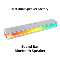 Barre de son Bluetooth RGB en tissu pour ordinateur, TV et home cinéma – Idéale pour les fêtes
