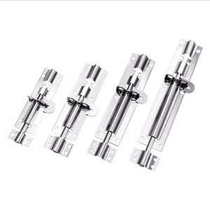 กลอนประตูสแตนเลส 9.5 ซม. x 1.2 ซม. ล็อคกันขโมยสำหรับประตูไม้และตู้ - Product Image 4