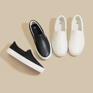 Sneakers Slip-On <span class=keywords><strong>in</strong></span> <span class=keywords><strong>Tela</strong></span> Vulcanizzata con Logo Personalizzato OEM ODM, <span class=keywords><strong>Scarpe</strong></span> Casual Leggere e Traspiranti <span class=keywords><strong>Bianche</strong></span>, MOQ Basso 300 Paia per Private Label - Product Image 3