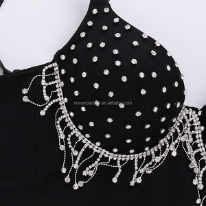 Disfraces <span class=keywords><strong>de</strong></span> <span class=keywords><strong>Halloween</strong></span> Novance <span class=keywords><strong>2022</strong></span> corsé con borlas <span class=keywords><strong>de</strong></span> cristal brillante Top ropa interior Sexy para <span class=keywords><strong>mujer</strong></span> para espectáculo <span class=keywords><strong>de</strong></span> danza del vientre - Product Image 4