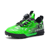 Nouveau modèle de chaussures de football pour enfants, chaussures de football dorées à lacets rapides, chaussures de football intelligentes de haute qualité, semelle extérieure en caoutchouc TPU, EVA