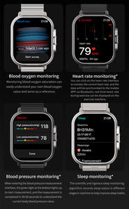 Jam Tangan Pintar IOS Android Pour Homme Dengan Earphone D8e Monitor Detak Jantung Baru BT Panggilan Jam Tangan Pintar 2024 - Product Image 5