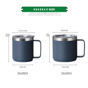 Taza de café con impresión personalizada, taza blanca térmica de Metal con logotipo, taza de colores apilable, termo al vacío, taza de té y café, vaso - Product Image 4
