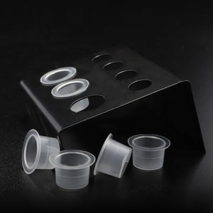 Portavasos de Tinta para Tatuajes de Acero Inoxidable de Alta Calidad, Color Negro, con 7 Orificios - Product Image 5