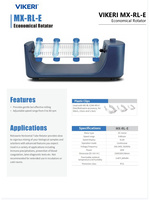 Agitateur de tubes horizontal de laboratoire VIKERI, 0-80 tr/min, mélangeur rotatif pour tubes d'échantillons de 1,5 à 50 ml, équipement de mélange de laboratoire