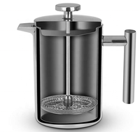 Presse à café française Double paroi en acier inoxydable, 350/600/800/1000/1500ml, vente en gros,