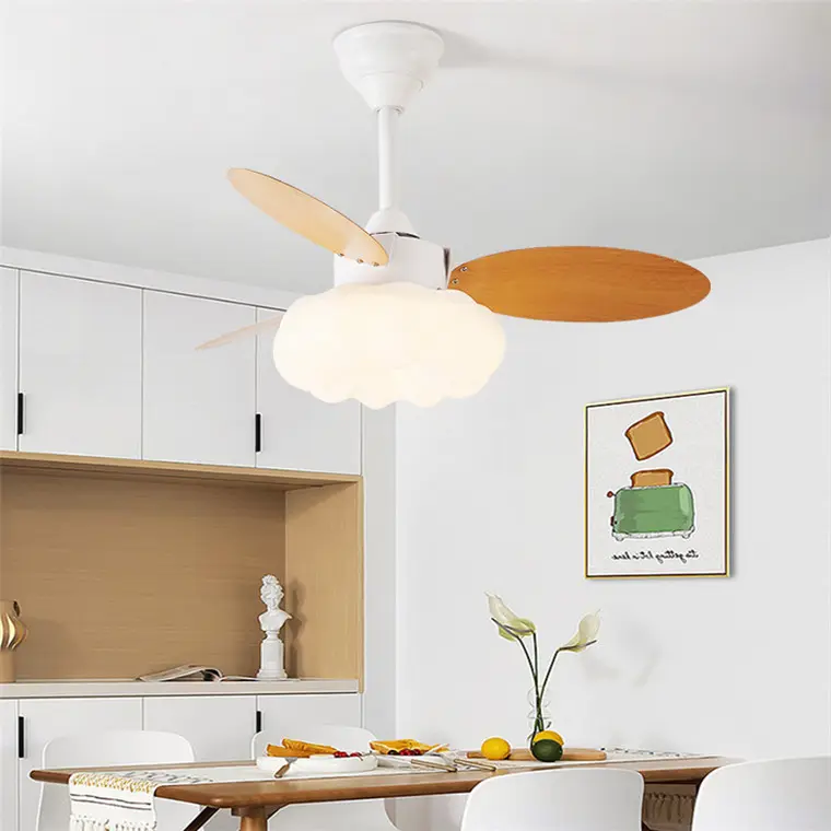 Led Ceiling Fan Lights Decorative 3 Blades Modern Dimmable Ceiling Fan With Remote Control