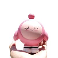 Jouet sensoriel anti-stress en PU souple en forme d'œuf, à presser, double usage, pour décoration de bureau et breloque de sac à dos, promotionnel