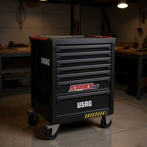 Armoire à outils USAG à 7 tiroirs, chariot de rangement en acier roulant pour atelier - Product Image 3