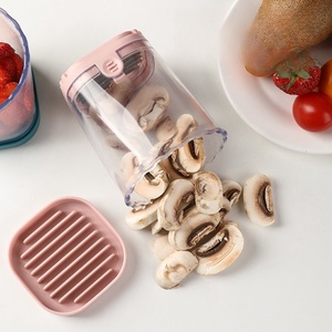 Coupe-légumes et fruits rapide en acier inoxydable pour la cuisine, avec coupe-bananes et fraises en plastique et récipient, vente en gros - Product Image 4