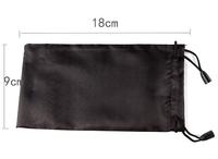 BestClean OEM Logo personnalisable Pochette pour lunettes de soleil en microfibre Étui noir Offre Spéciale pour lunettes de soleil à double cordon pour lunettes optiques
