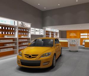 Vendita calda negozio di marca infissi di vetro luce a LED armadietto cellulare cellulare Display vetrina per auto - Product Image 4