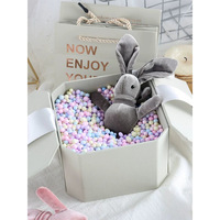 Boîte cadeau carrée pour la Saint-Valentin avec double porte en papier kraft rose, emballage pour dragées de mariage, bonbons, chocolats, cosmétiques et soins de la peau