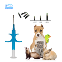 Etiqueta de Vidrio RFID para Animales, 134.2kHz FDX B, Microchip Inyectable para Ganado, Cabras, Ovejas, Sistema de Identificación de Ganado