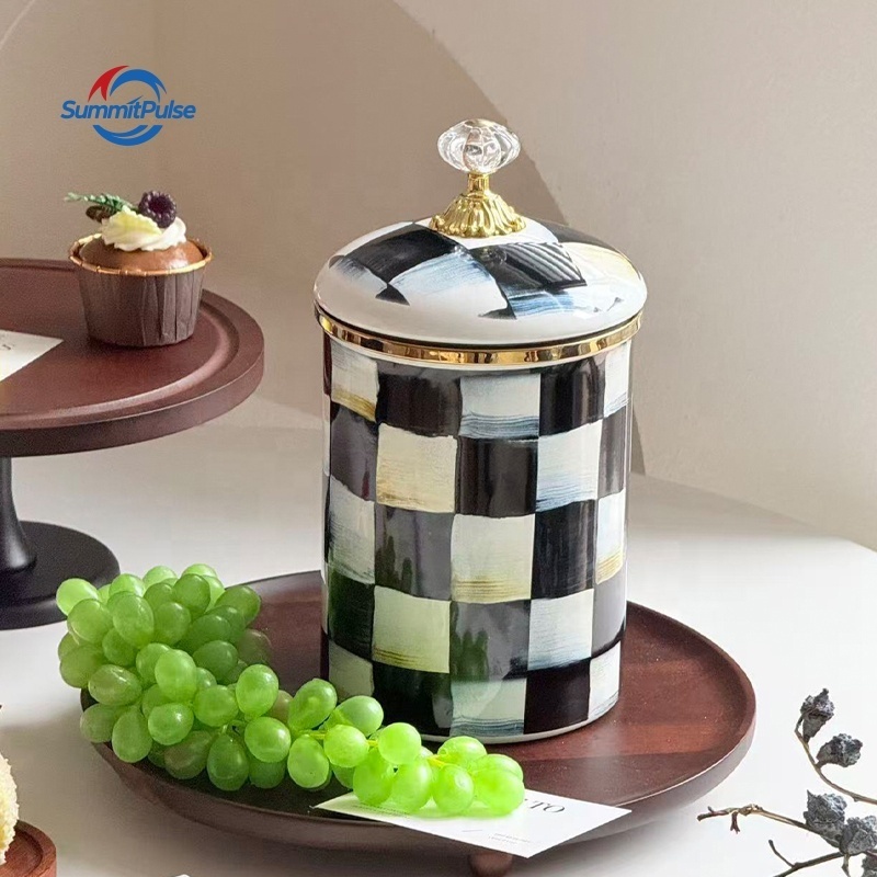 Handmade Modern Design Metal Storage Container Kitchenware Canister for Food Spices Cookware Sets for Kitchen Use Giveaways · image 3