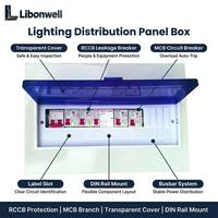 Boîtier de distribution d'éclairage OEM personnalisé avec couvercle transparent pour disjoncteurs RCCB et MCB, rail DIN, barre omnibus, unité électrique domestique