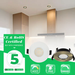 Foco de techo redondo <span class=keywords><strong>fijo</strong></span> con clasificación de fuego, carcasa de 4W, 6W, Blanco, Negro, IP65, empotrado, SMD, foco de techo regulable - Product Image 2