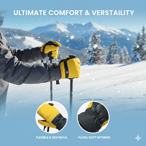 Gants de <span class=keywords><strong>ski</strong></span> unisexes en polyester imperméables <span class=keywords><strong>avec</strong></span> blocage de couleur pour le snowboard d'hiver, logo personnalisable, doublure en PU pour les <span class=keywords><strong>doigts</strong></span> - Product Image 3