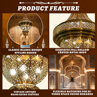 Lustre LED sur mesure pour mosquée, grande lampe d'intérieur pour restaurant, salle à manger, salle de prière