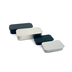 Boîte en fer blanc coulissante noire en gros, résistante aux enfants, lot de 5, étui à cigares/cigarettes CR pour fumeurs - Product Image 2