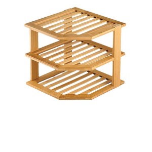 Estante de Bambú para Almacenamiento de Pan, Estante de Esquina de 3 Niveles, Organizador Multifuncional para Gabinete de Cocina, Soporte de Exhibición de Madera para Productos de Panadería - Product Image 5