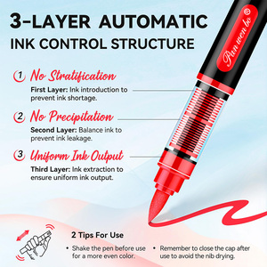 24 colori di controllo automatico dell'inchiostro acrilico penne penne <span class=keywords><strong>pennarelli</strong></span> acrilici <span class=keywords><strong>per</strong></span> <span class=keywords><strong>tela</strong></span> di legno tessuto ceramico pittura da te - Product Image 2