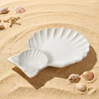 Assiette de service en porcelaine de 14,75 pouces avec compartiments, assiettes de dîner en céramique pour fêtes, vente en gros, hôtels, restaurants, traiteurs, OEM, ODM