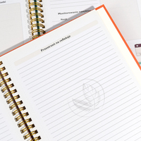Vente en gros de carnets personnalisés, impression durable de papier et de carton à couverture rigide, carnet de notes de journal pour le bureau