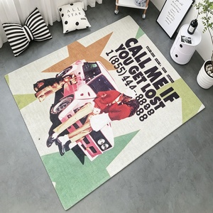 Tappeto d'Ingresso Personalizzato con Collage di Auto d'Epoca, Antiscivolo e Lavabile, per <span class=keywords><strong>Stanze</strong></span> <span class=keywords><strong>a</strong></span> <span class=keywords><strong>Tema</strong></span> Retrò, Soggiorno e Uso Domestico - Product Image 3