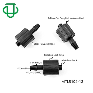 Polypropylene Slip pria Luer kunci ke adaptor berduri Slip Male Luer Lock konektor pria Luer Barb Fitting - Product Image 5