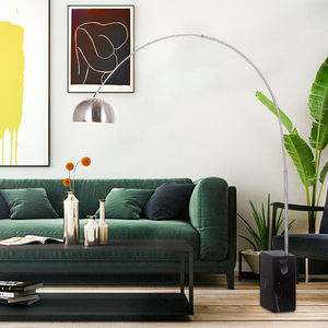 โคมไฟตั้งพื้นสำหรับอ่านหนังสือ ดีไซน์ทันสมัย ตกแต่งห้องนอนและโรงแรม พร้อมฐานหินอ่อน - Product Image 1