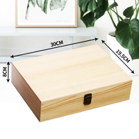 Boîtes de rangement rectangulaires en bois pour la maison Coffrets cadeaux en bois de pin et coffrets cadeaux d'emballage de bijoux rétro à usages multiples