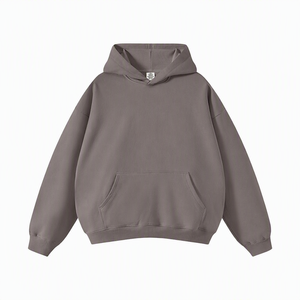 Sudadera con Capucha Negra para Hombre, Corte Holgado, Felpa Francesa, Diseño Casual con Bolsillos, Estilo Otoñal, Tejido de Punto, Manga Larga, Color Sólido - Product Image 5