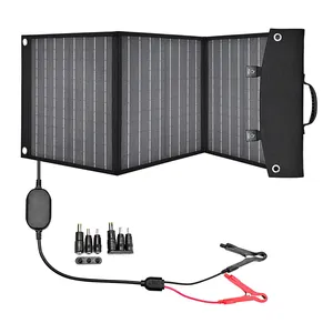 Bolsa de transporte portátil, manta Solar plegable Usb, 60w, Panel Solar plegable, 3 paneles de carga para Camping