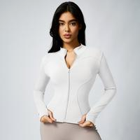 女式高品质立领跑步夹克女士厚全拉链瑜伽外套女士长袖可拉伸快干运动服 - Product Image 3