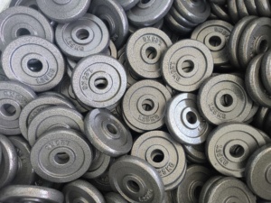 Solid Lightweight 50kg Cast Iron Adjustable Gym Equipment Steel <strong>Barbell</strong> <strong>Weights</strong> <strong>with</strong> Printed Exercise Design for Arm Workouts - Product Image 5