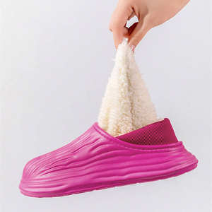 Winter warme Pelz Baumwolle weiche Hausschuhe Atmungsaktiv und leicht mit wasserdichten rutsch festen Funktionen Comfort Style Home Hausschuhe - Product Image 4