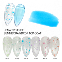 Produits CaiXuan Cosmétiques de Salon Vernis Gel UV Échantillons Gratuits Sans HEMA ni TPO Top Coat Goutte de Pluie Estivale