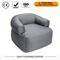 Canapé gonflable gris moderne, imperméable, chaise gonflable de qualité supérieure, canapé gonflable pour le camping en plein air, pique-nique
