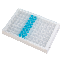 Plaque Elisa 96 puits en gros plaque Elisa détachable transparente PS à fond plat